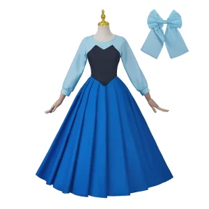 Princess Little Mermaid Ball Gown Costume Cosplay Dress for Adult Women DISP-011