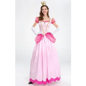 Princess Stage Costume Women’s Movie Games Party Dress Halloween Pink Cosplay Dress