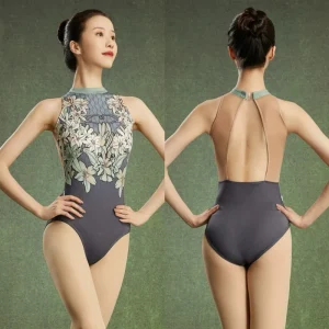 Printing Ballet Dance Leotards Women Class Training Gymnastics Dancing Costume Adult Practise Ballet Leotard