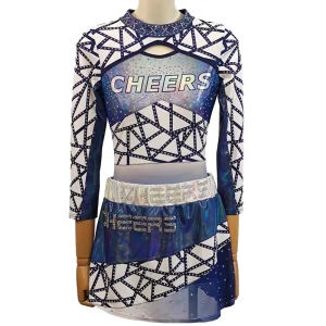 Professional Cheerleader Uniform Girls Women Sparkle Performance Costume