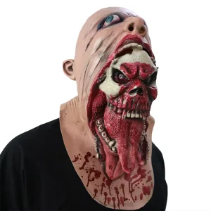 Professional Costume Display Scary Latex Joker Mask Halloween Headgear