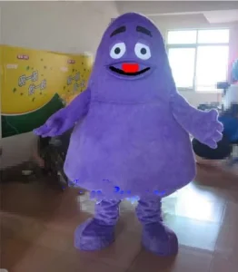Purple Grimace Monster Mascot Costume Cartoon Cosplay for Adults Halloween Christmas Party