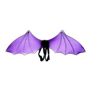 Purple and Black Nylon Bat Wings for Kids Boys Halloween Costume
