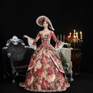 QQWZ968 Medieval Retro Gothic European Court Dress Royal Lady Vintage Opera Costume