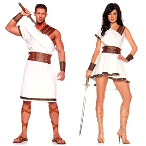 Qb804 Ancient Roman Greek Unisex Warriors Wear Medieval Dresses Polyester Indian Sexy Halloween Costumes BAIGE