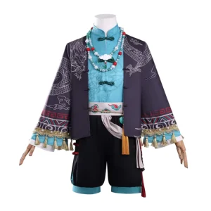 Qin Shihuang Cosplay Costume Traditional Chinese Hanfu Outfit Dragon Embroidery Beaded Men’s Polyester Halloween