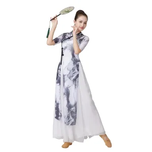 Qipao Dance Costume with Shaping and Flowing Design