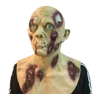 Realistic Cosplay Creepy Full Head Bloody Zombie Party Halloween Latex Mask