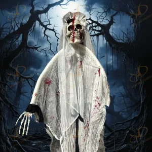 Realistic Life-Size Latex Zombie and Ghost Statues for Halloween Haunted House Displays