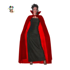 Red Velvet Devil Vampire Fancy Dress Costume Adult Cape HPC-1738