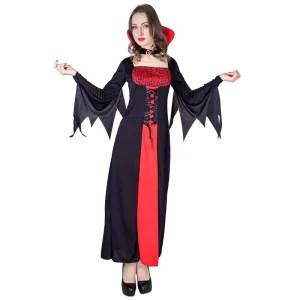 Retro Halloween Fancy Dress Party Costume Stage Performance Queen Of The Vampire Costume