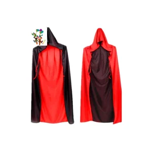 Reversible Black and Red Hooded Vampire Cape for Halloween, HPC-0503