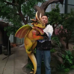 Robotic Animatronic Baby Dragon Dinosaur Puppet for Theme Parks