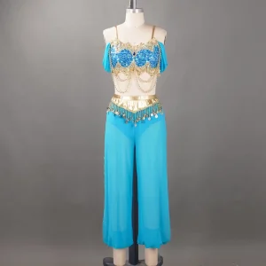 Royal Blue Arabian Belly Dance Costume Girl’s Dance Wear for Stage Performance Wear