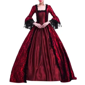 S-5XL Medieval Victorian 18th Century Baroque Marie Antoinette Gown