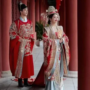 S0252G Feng Guanxia Hanfu Women’s Chinese Wedding Dress Xiuhe Style