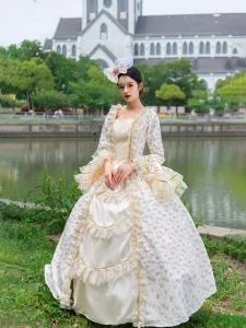 S1635Y European Medieval Retro Court Dress Princess Stage Costume Evening Gown