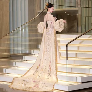 S2097N New Hot selling Phoenix Crown and Brocade Bridal Wedding Hanfu Women’s Chinese Wedding Dress Xiuhe Clothes