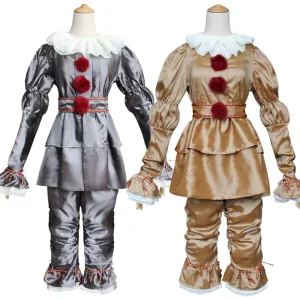 Scary Clown Party Costume Outfit for Halloween, Carnival, Stage Performance, and Cosplay