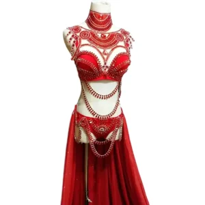 Sexy Crystal Tassel Bra+shorts Bikini Sets Women Festival Stage Costume Performance Wear Belly Dance Exotic Stripper Dancewear