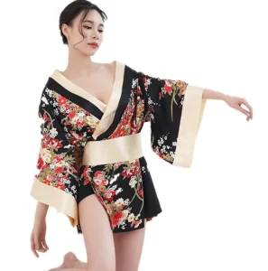 Sexy Lingerie Japanese Kimono Game Uniform Sexy Temptation Kimono Cosplay Bathrobe Ladies Sexy Pajamas Underwear