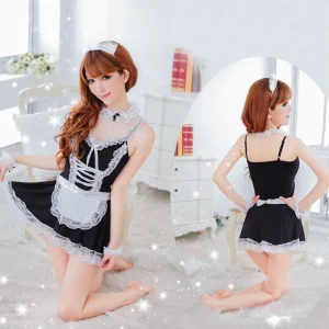 Sexy Lingerie Uniforms Maid Role playing Costumes Waitress Workwear Performance Costumes ODM Spandex Female