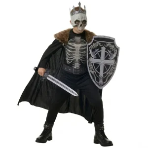 Skeleton Knight Costume Medieval Cosplay Outfit for Halloween Party and Stage Performance