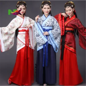 Sleeves Hanfu Long Dress Patchwork Ancient Style Traditional Performance Skirt Cheongsam Chinese Tang Suit TV & Movie Costumes