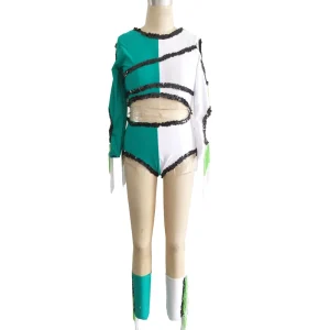 Spandex Dance Leotard Adult Child Latin Sequin Dance Costume Lovely Tassel Stage Performance Jazz Dance Wear