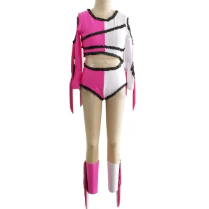 Spandex Dance Leotard Adult Child Latin Sequin Dance Costume Tassel Stage Performance Jazz Dance Wear