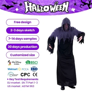 Spooky Ghost Costume Lightweight Polyester