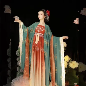 Spring Chinese Style Clothing Tang Dynasty Ancient Costume Immortal Heavy Industry Embroidery Dress