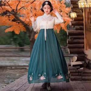 Spring Women’s Hanbok Traditional Korean Clothing Carnival Stage Performance Vintage Party Dress