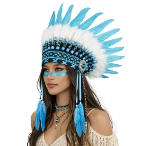 Stage Show Dance Competition Opera House Musical Performance Costumes & Props Indian style Feather Headdress