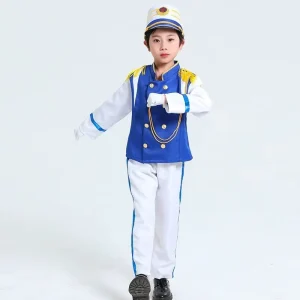 Students Band Costume Cosplay Parade Uniform with Top Pants and Cap