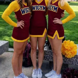 Sublimated Rhinestone School Team Cheerleading Uniforms