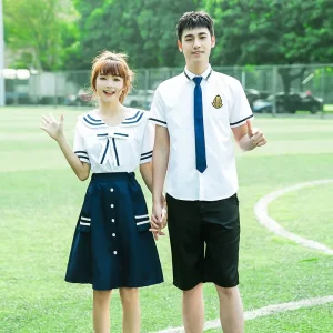 Summer New Middle School Uniform British College Style Graduation Choir Performance Costume Cotton