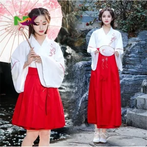 Tang Dynasty Classical Hanfu Robe Unisex Polyester Couples Hanfu Outfit with Swordsman Dance Design