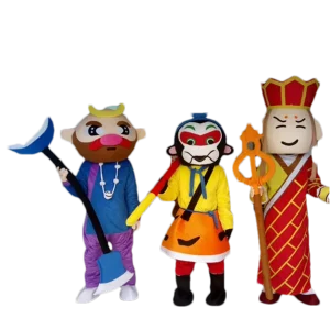 The Cartoon Costume of Journey to the West Featuring Tang Seng Sun Wukong and Zhu Bajie As Well As Walking Doll