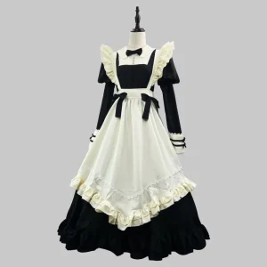 Traditional Maid Long Skirt Long sleeved Maid Dress Mother British Housekeeper Cosplay Japanese Uniform Party Dress