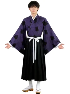Tsugikuni Michikatsu Kokushibou Anime Cosplay Kimono Costume Adult Unisex
