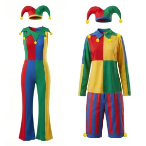 Unisex Adult Echo Clown Halloween Cosplay Costume, Polyester