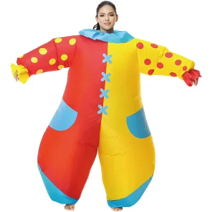 Unisex Adult Inflatable Fat Clown Mascot Costume