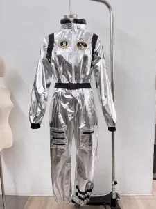 Unisex Adult Spaceman Astronaut Cosplay Costume Pants Set