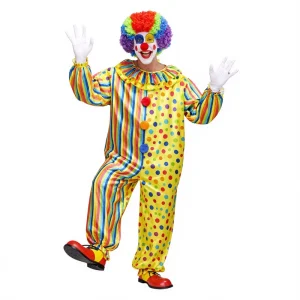 Unisex Clown Cosplay Mascot Costume Funny Walking Party Jumpsuit Suit for Adults for Circus Performances Available for