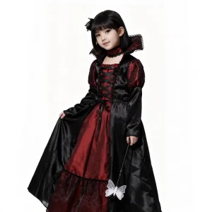 Unisex Gothic Vampire Costume, Adult, Polyester Lace