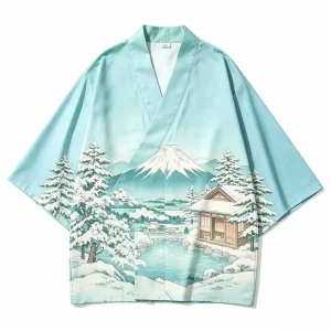 Unisex Japanese Kimono Cosplay Costume Plus Size Sexy V neck Yukata Dress HAPPI