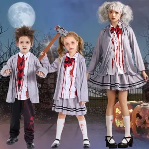 Unisex Polyester Vampire Zombie Costume for Children