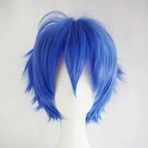 Universal Male Character Short Cosplay Wig Heat Resistant Synthetic Hair Layered Style Free Cap No Lace