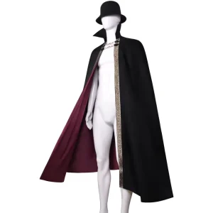 Vampire Baron Cape Cloak Gothic Cosplay Costume Halloween Stage Performance Outfit